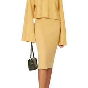 Sweet Baby Jamie Mustard Pencil Skirt Sz S